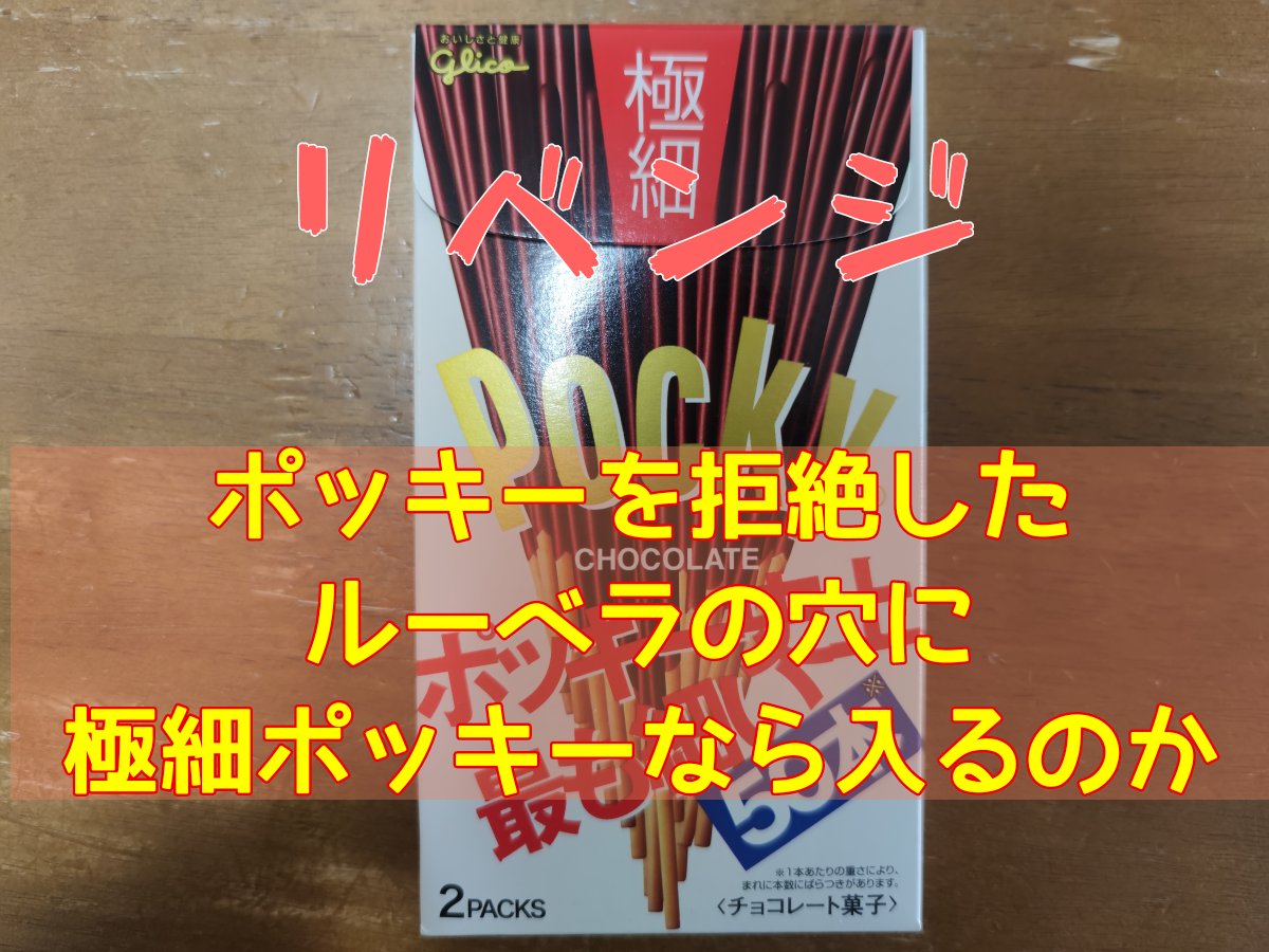 リベンジ　ポッキーを拒絶したルーベラの穴に極細ポッキーなら入るのか